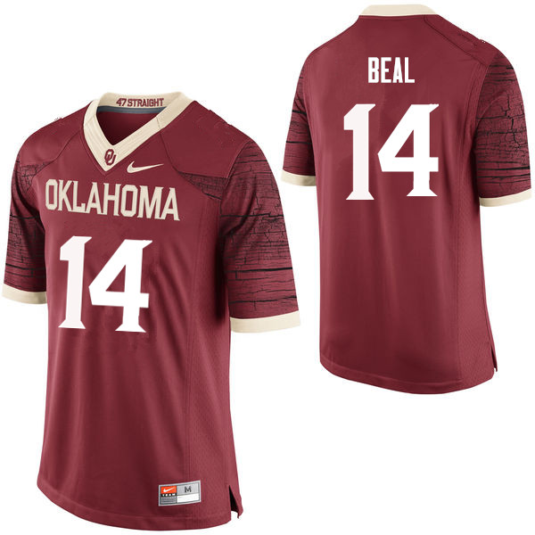 Men Oklahoma Sooners #14 Emmanuel Beal College Football Jerseys Limited-Crimson - Click Image to Close